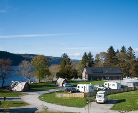 A tranquil location that offers stunning scenery and panoramic views around Loch Ness to the mountains beyond; with a back drop of woodlands. Scotland’s most famous loch is the stunning backdrop for the Club’s new campsite in the Scottish Highlands. The aptly-named Loch Ness Shores Club campsite is located on the quieter south shore near the village of Foyers.

A great place to stay when walking the Caledonian Canal. The site offers facilities to 5* standard, including wi-fi and fresh water sourced locally on site.