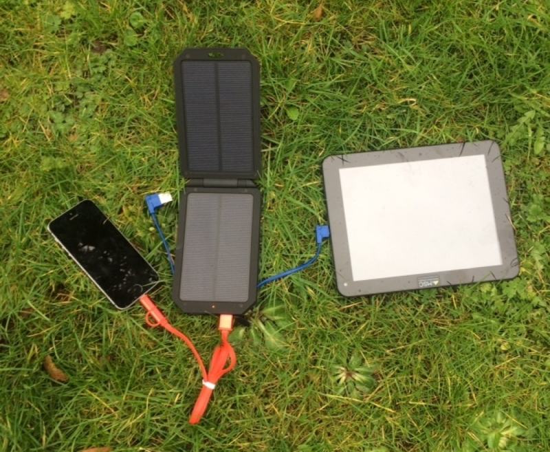MSC Waterproof Camping 3w 7000mAh Solar Charger (3+ phone charges)
The patented MSC Camping 3W solar charger is a very compact, universal solar power bank, with the addition of an extra solar panel, folded along the back and inbuilt charging leads for constant solar recovery in any direct light. It also has dual standard USB output ports giving the ability to charge 3 devices simultaneously (to a max of 2.3A).