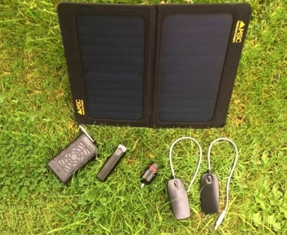 Travel and Trek 13w Solar Panel Charger & 2600mAh + 10000mAh IP68 Power Bank, Led Light, £35 off
This special package is most suited to those who need reliable ongoing power whilst off grid or traveling. The SunPower 13w (retail £54.95 ) fold out solar panel, easily fits in a rucksack and is robust and water resistant. There are options to upgrade to a waterproof 10W CIGS Expedition panel and higher capacity power banks.

The IP68 dual USB Aqua Trek QC 10,000mAh (£44.95) power banks are very robust, fit in the pocket and will give a phone 3 + charges, or the optional IP67 Aqua Trek + 18000mAh will store 8 + charges. Apart from Travel and Camping, they can also be used in everyday life, on their own and recharged via USB. They both have an inbuilt Led torch with SOS facility. Also included in the package is our MSC 2600mAh Power Stick (£9.95), USB Torch (£6.95) and 2 x LED Light (£3.95). Bought individually this package retails for £125, a saving of £35.00.