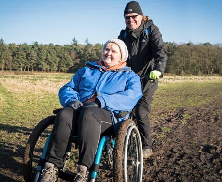 Today was a first time that I have ever experienced using an all-terrain manual wheelchair ...