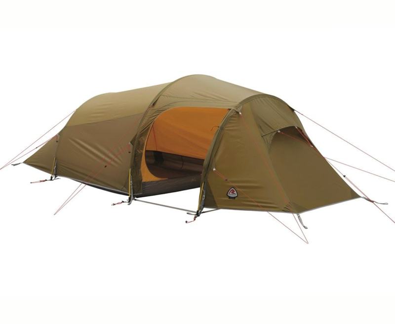 The two-person Osprey 2EX is a spacious, fast-pitching and comfortable tunnel tent that uses DAC aluminium alloy poles and our HydroTex® AWT siliconised polyester to provide a high tear strength with excellent UV-resistance and all-weather tension for enhanced stability.
The rapid Clamcleat® guyline and pegging point adjustment ensures quick pitching. The main door leads to a generous porch space and the large O-shaped door to the inner.