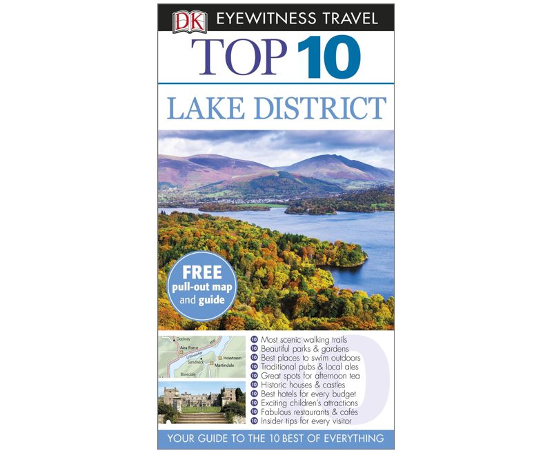 Lake District Eyewitness Top 10, Helena Smith
Lake District in the Eyewitness Top 10 series from Dorling Kindersley is a condensed format guide book featuring dozens of illustrated, top ten lists for the traveller regardless of their disposable budget. To save you time and money a Top 10 Things to Avoid is also included.
Top 10 lists are given for things to see and do both in and around town, as well as the top ten features of particular locations or events. Practicalities are not forgotten as Top 10s are also provided for topics such as planning your trip, getting around and shopping.
