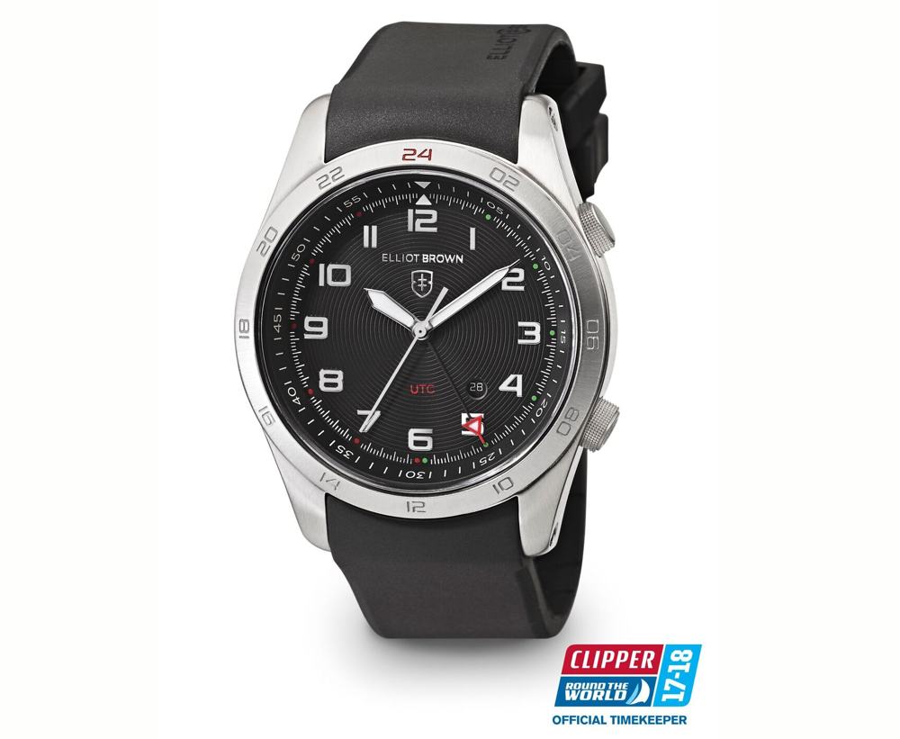 The Clipper Round the World Yacht Race is one of the greatest challenges of the natural world and this ltd edition watch is built to cope with everything the crew members face.  

With an inner timing bezel, extra GMT/UTC hand that tells the time in a second time zone and two ultra comfy straps it’s the perfect companion for anyone who loves travel and adventure. It’s also incredibly handsome and equally at home under the cuff of a jacket or shirt.

Limited to 1000 individually numbered pieces worldwide.