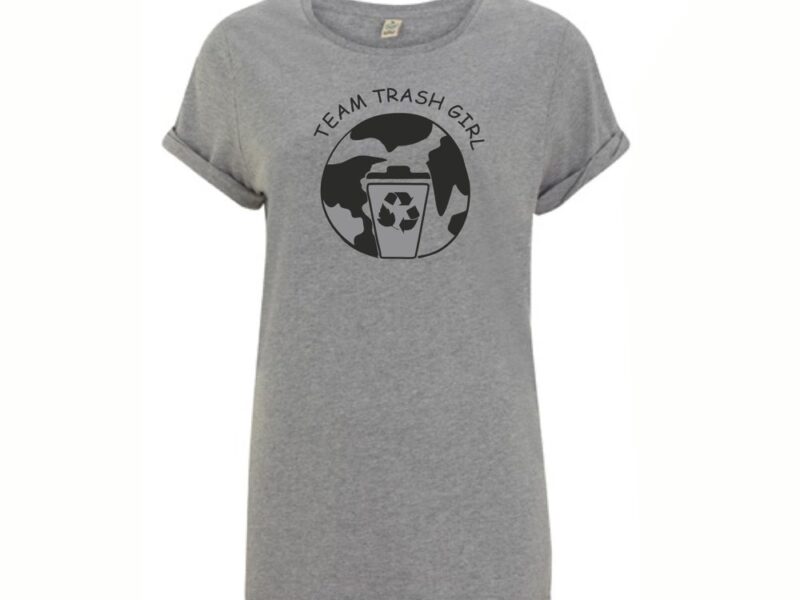 'Trash Girl' Women’s Rolled Sleeve T-Shirt