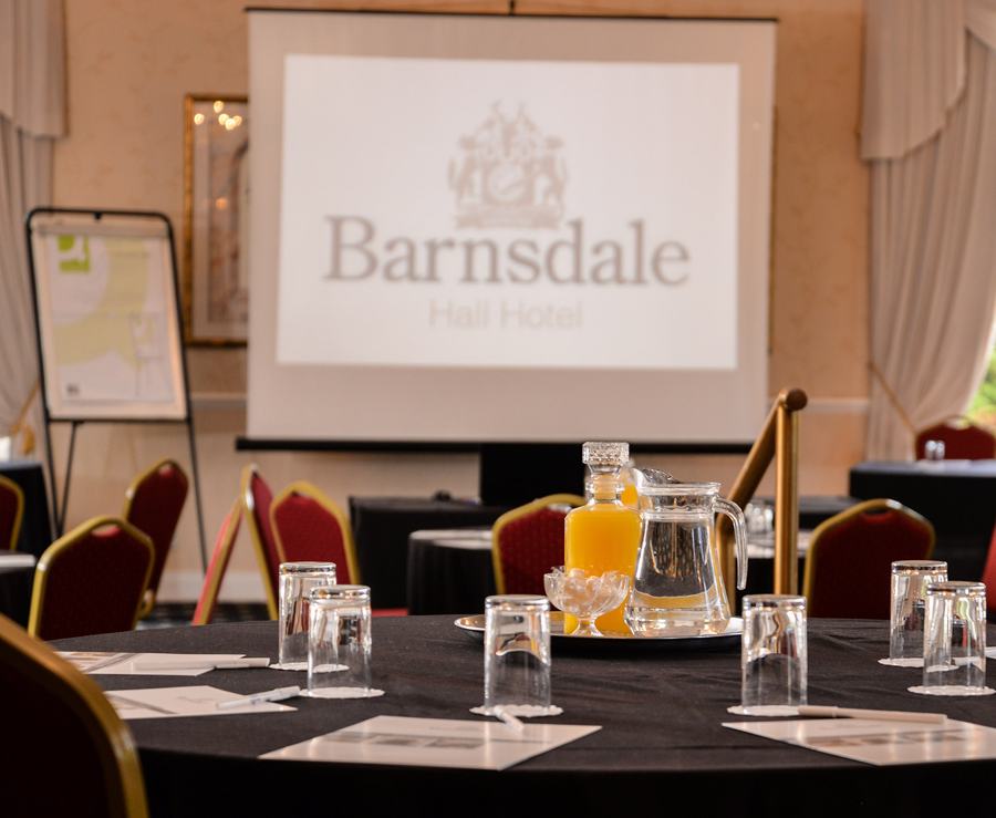 Business at Barnsdale Hall Hotel
With nine individual rooms with capacities that range from six to two hundred delegates, all small to medium sized undertakings can be accommodated.  Our facilities are equipped with Wi-fi connections and have modern conferencing equipment available for use.

Set in sixty-five acres of conservation parkland overlooking picturesque Rutland Water this allows for the most creative team building activities.  Barnsdale Hall Hotel can provide the perfect solution for your team building needs if you are looking for a versatile space to reward and motivate your employees.

This could either be in the style of an ‘Icebreaker’ to get the conference off to a positive start or an energetic team building session that will help your teams benefit from learning about their colleague’s strengths and weaknesses.  Look no further for energetic group activities, such as the original BBC It’s a Knockout inflatables, or the challenging Totally Wiped Out course.

continued ...