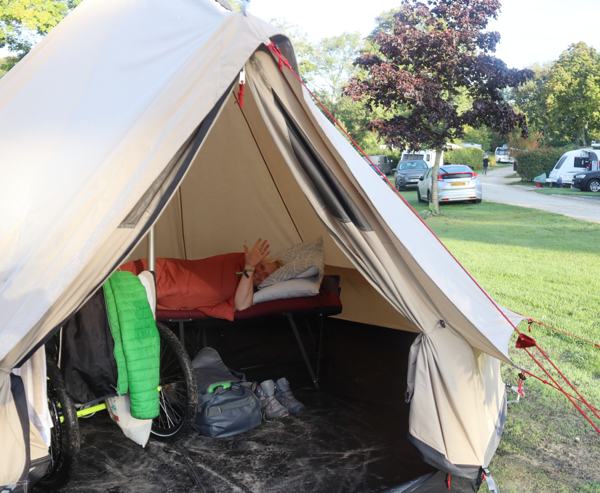 Camping at Corfe Castle