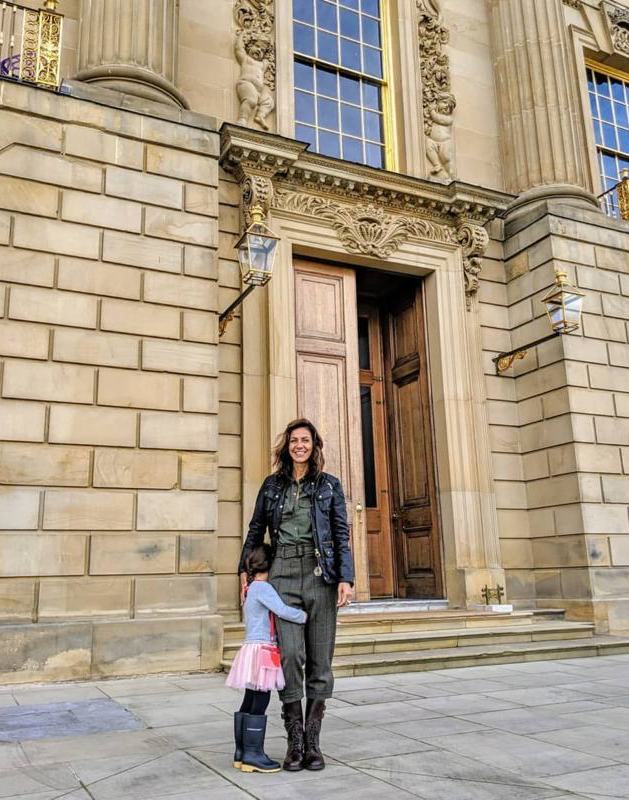 Julia and child at Chatsworth House Chatsworth House