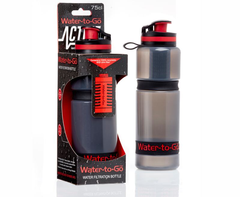 NEW – Active 75cl Filter Water Bottle That Includes Our Unique 3-in-1 Filter Technology That Eliminates up to 99.9999%* of Water Contaminants. Filter Lasts for 200 Litres.

	Squeezable bottle for rapid water delivery
	Fits any bike rack and includes a detachable carabiner hook
	New single-handed action click lid
	Lid covers drinking spout for hygiene
	Weighs just 137 grams
	Translucent material and content markings so you know when to refill