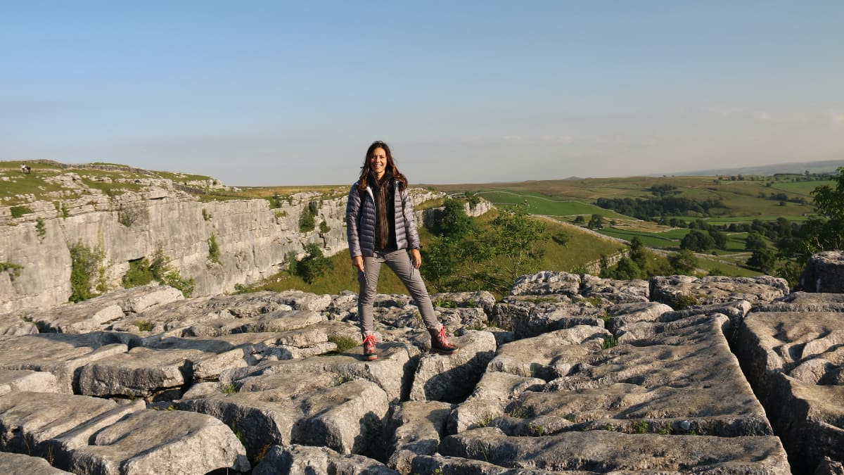 PIC 4-JB at Malham Cove-2 Julia above Malham Cove