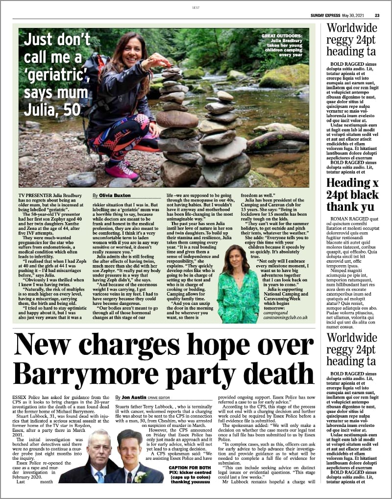 Sunday Express 30 May