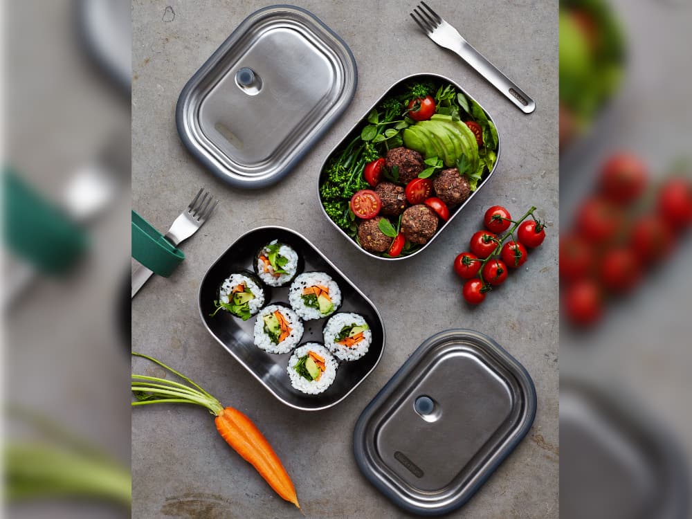 black+blum Stainless Steel Lunchbox with Fork