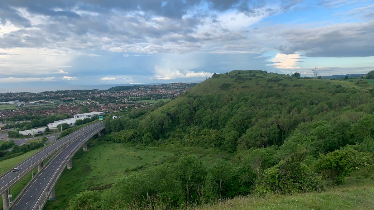 New Walk Slide 2 Folkestone Downs, Caesars Camp, Tunnels and Views