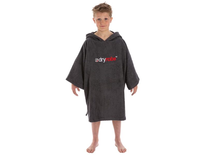Organic Towelling Kids Grey Robe
