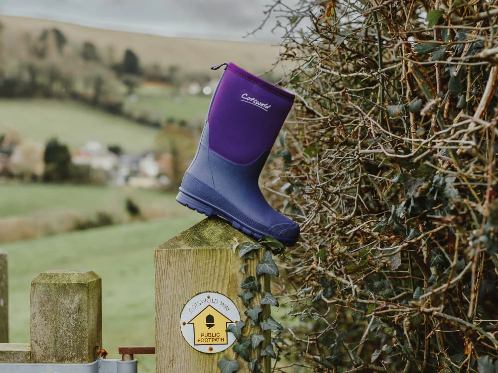 Hilly Neoprene Wellington Boot Purple