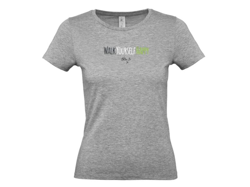 Walk Yourself Happy Ladies Fitted T-Shirt