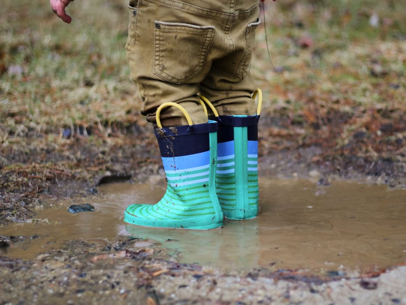 Walks and puddle jumping joy